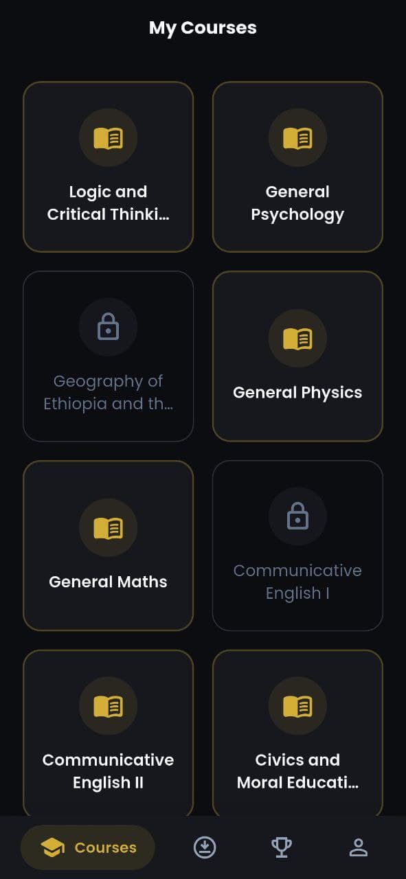 A+ Student sample UI screen 2