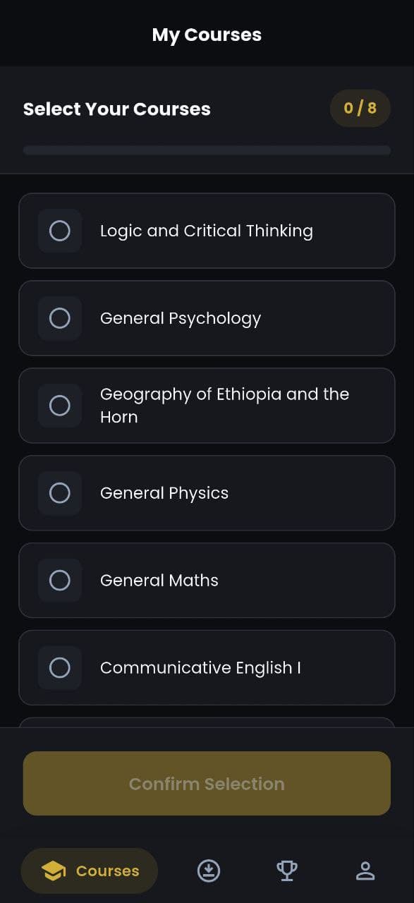 A+ Student sample UI screen 3